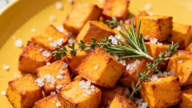 air fryer sweet potato cubes