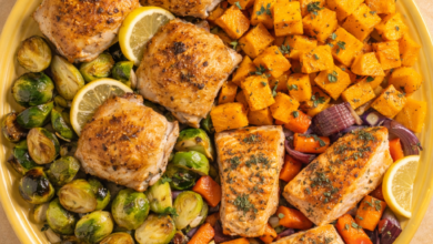 Sheet-pan dinners with winter veg