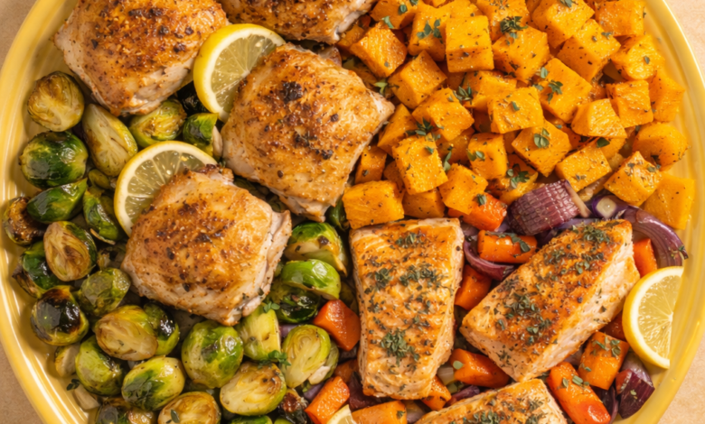 Sheet-pan dinners with winter veg