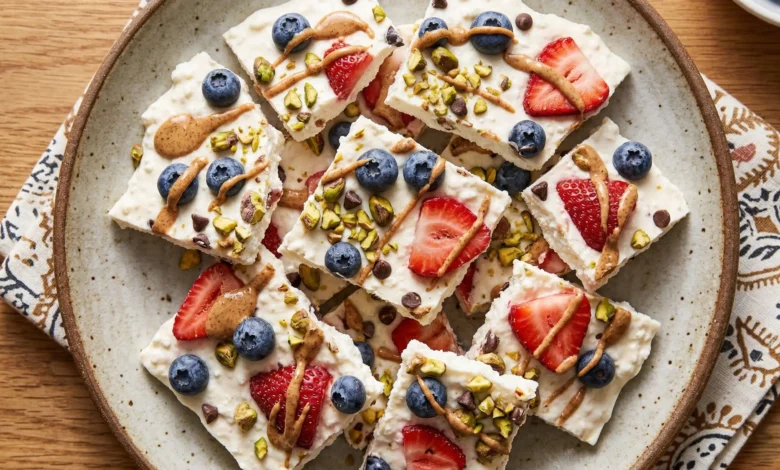 Wheat free frozen cottage cheese bark